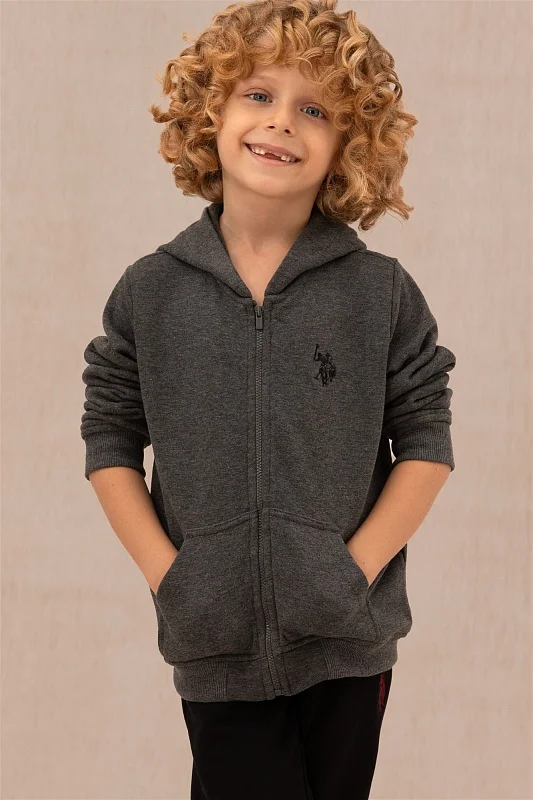 Толстовка на молнии с капюшоном для мальчиков - G083SZ0820ERMANKIDS23K-E Толстовка муж. детс. (VR081, 8_9)