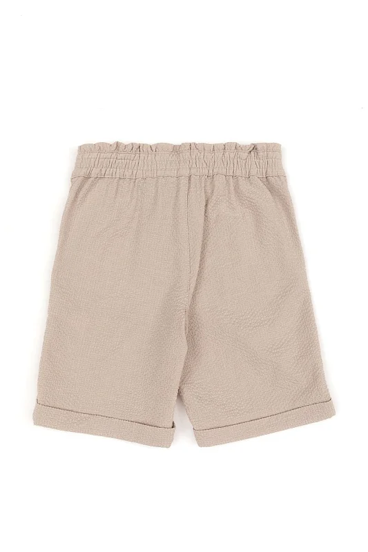 Шорты с поясом на резинке для девочек - G084SZ0310MOLINAKIDS Бермуды жен. детс. (VR049, 3_4)