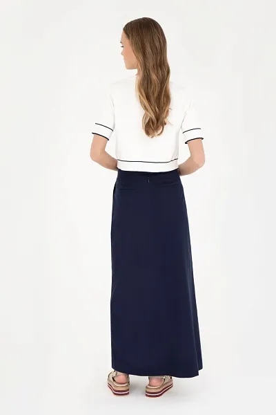 Юбка макси из лиоцелла с хлопком - G082SZ0980MUNET Юбка жен. (VR033, 36)