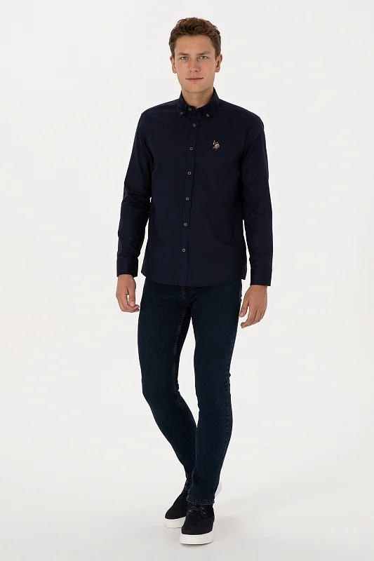 Рубашка из хлопка прямая - G081SZ0040CEDCOLORREG025K Сорочка муж. (VR033, XS)