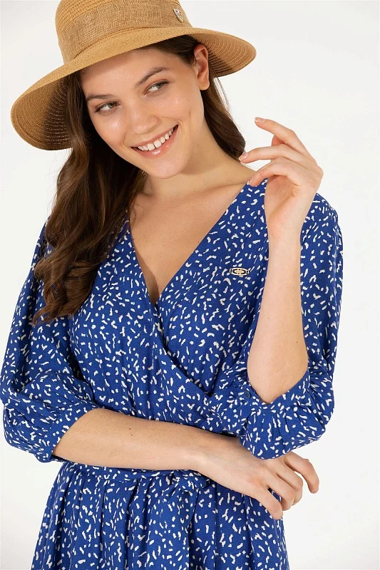 Платье мини из вискозы с узором - G082SZ0320ELISE Платье жен. (VR045, 42)