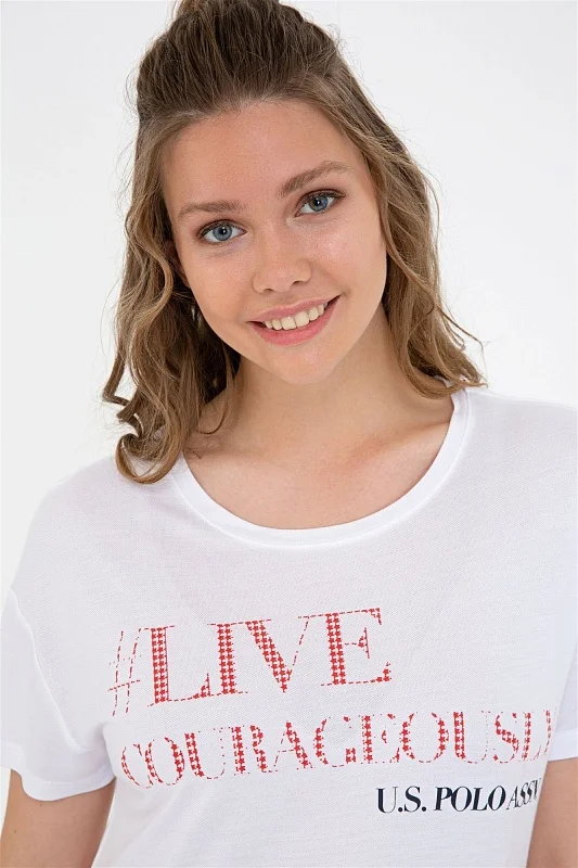 Футболка из хлопка с надписью - G082SZ0110DEPTOME Футболка жен. (VR013, XL)