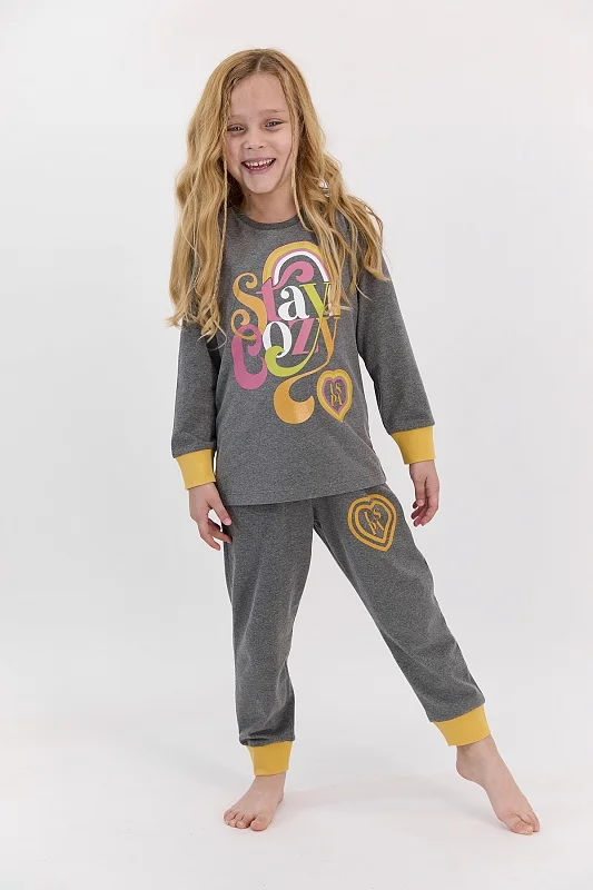 Пижама лонгслив и брюки для девочек - G084SZ0HF0US966-G Костюм дом. жен. детс. (ANT, 10-11)