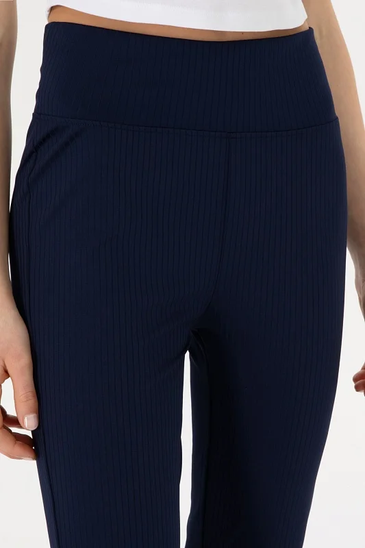 Спортивные брюки клешенные в рубчик - G082SZ0OP0S_SETENA Брюки спорт. жен. (VR033, XS)