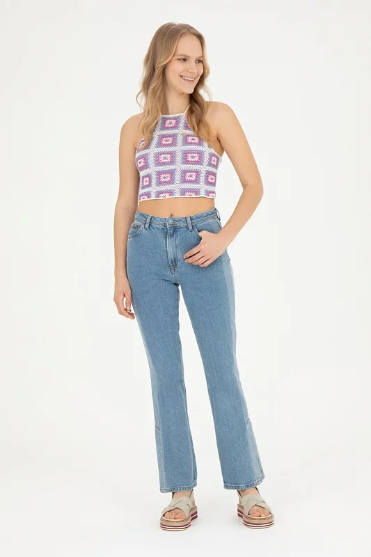 Топ в стиле кроше - G082SZ0TK0PAMPE Кофта жен. (VR071, XS)