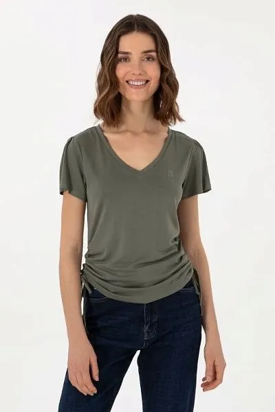 Футболка из модала с V-образным вырезом - G082SZ0110SUPRA Футболка жен. (VR111, L)