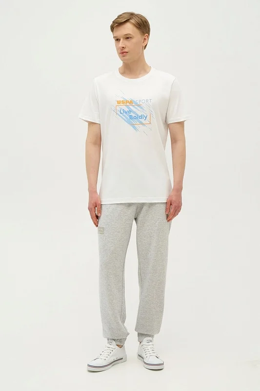 Футболка из хлопка с надписью - G081SZ0110PALI Футболка муж. (VR013, S)