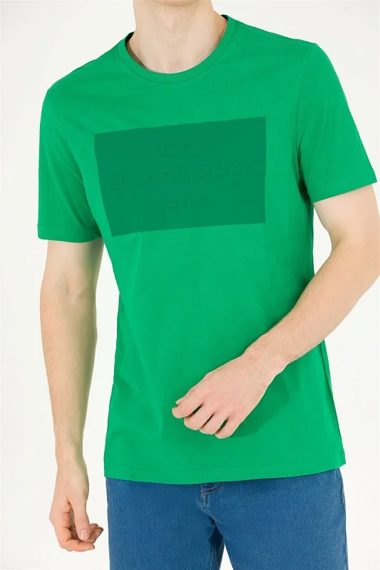 Футболка из хлопка с тисненным принтом - G081SZ0110FERAS Футболка муж. (VR054, S)
