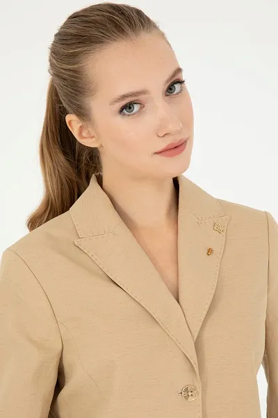 Пиджак укороченный с добавлением льна - G082SZ0020SEMAY-C Пиджак жен. (VR085, 40)