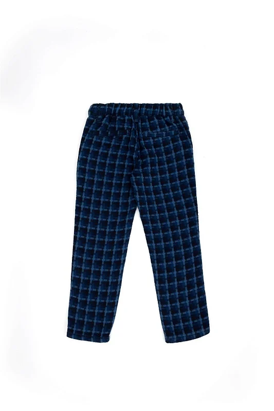 Брюки в клетку зауженные к низу  для мальчиков - G083SZ0800ZAYAKIDS Джинсы муж. детс. (DN0023, 5_6)