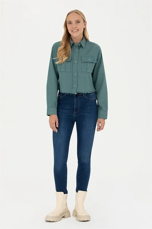 Рубашка из смеси хлопка и лиоцелла укороченнная - G082SZ0040BIGALITA Сорочка жен. (VR090, 40)