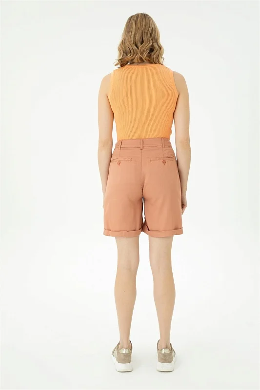Шорты из лиоцелла с накладными карманами - G082SZ0310KARALO Бермуды жен. (VR042, 38)