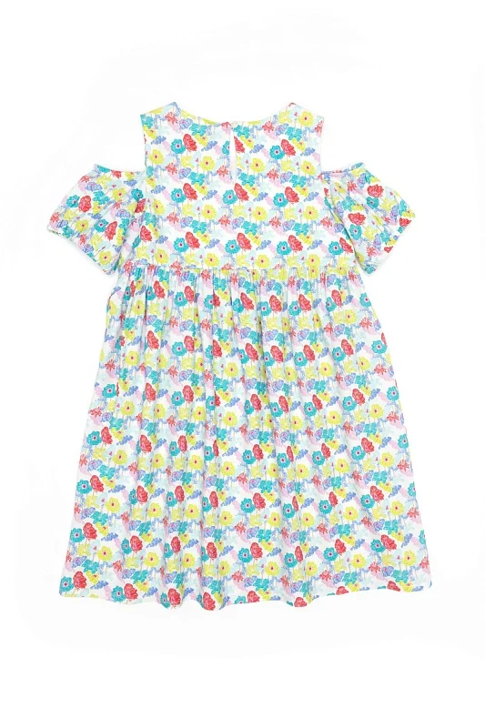 Платье со спущенными рукавами для девочек - G084SZ0320CIRILLA Платье жен. детс. (VR041, 7_8)