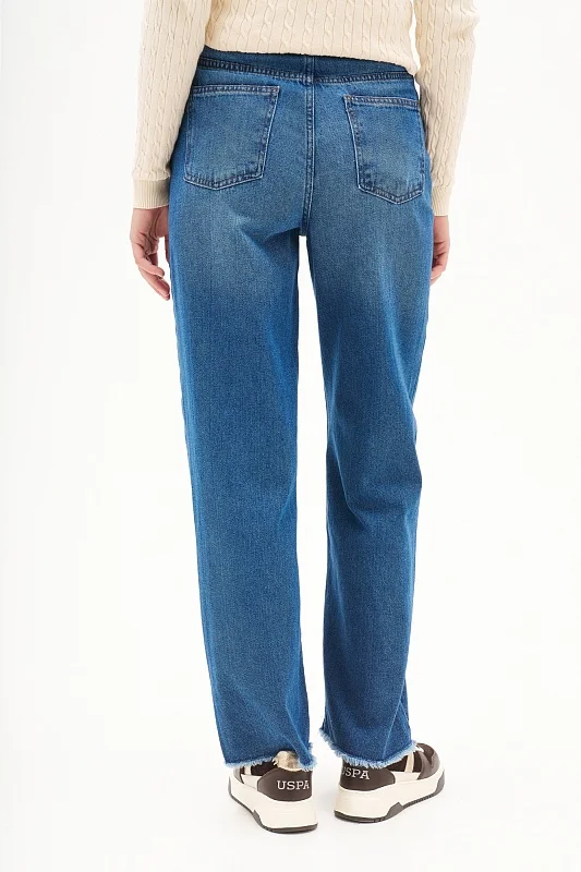 Джинсы с бахромой со средней посадкой расклешенные - G082SZ0800ART_LOOSE25K Джинсы жен. (DN0022, 42)