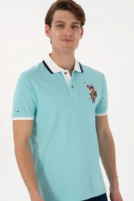 Футболка-поло из хлопка с контрастной окантовкой - G081SZ0110SD01IY025 Футболка муж. (VR007, S)