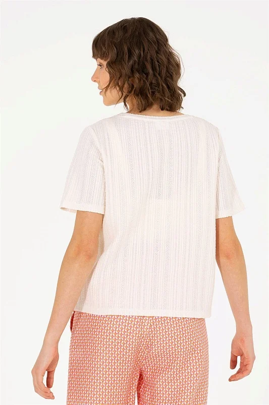Футболка из рельефной ткани - G082SZ0110MANTE Футболка жен. (VR071, 2XS)