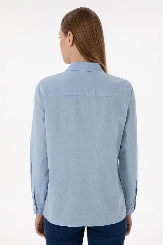 Рубашка из хлопка с добавлением льна прямая - G082SZ0040ELMY025Y Сорочка жен. (VR003, 32)