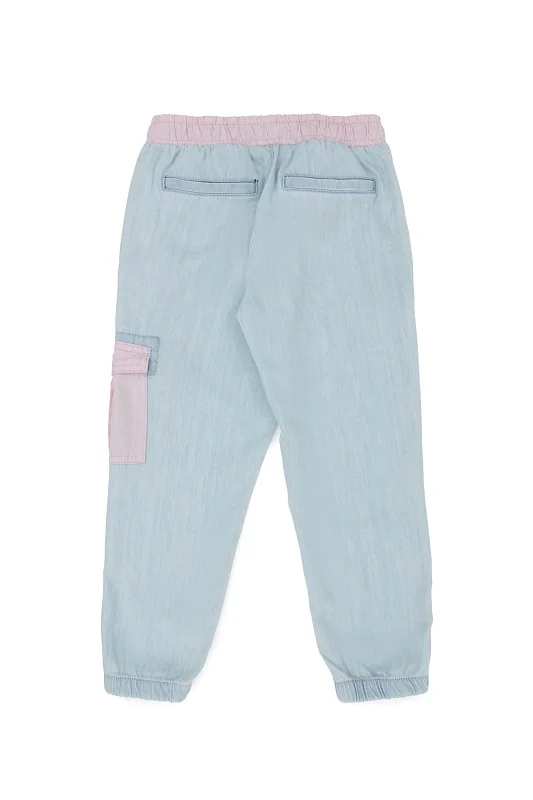 Джинсы летние на манжетах для девочек - G084SZ0800MIRENKIDS Джинсы жен. детс. (DN0021, 8_9)