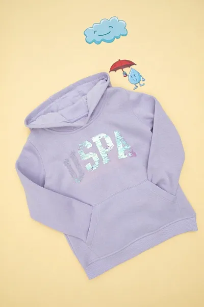 Худи с надписью из пайеток для девочек - G084SZ0820GIZMOKIDS_SK024 Толстовка жен. детс. (VR034, 3_4)