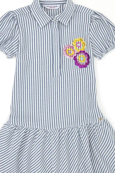 Платье в полоску для девочек - G084SZ0320NOKS Платье жен. детс. (VR032, 6_7)