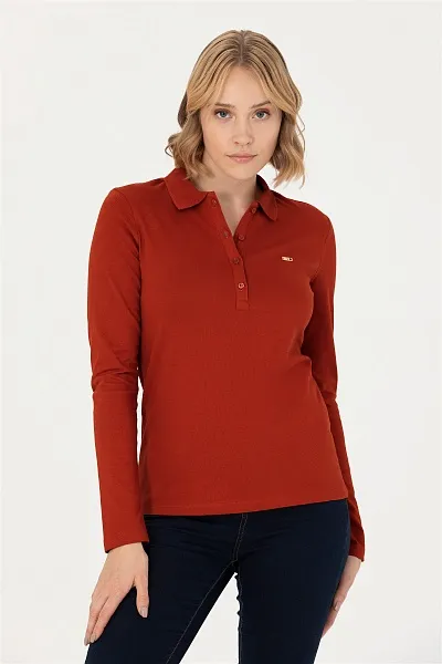 Поло с длинным рукавом из хлопка - G082SZ0820TPG23K-E Толстовка жен. (VR031, XS)