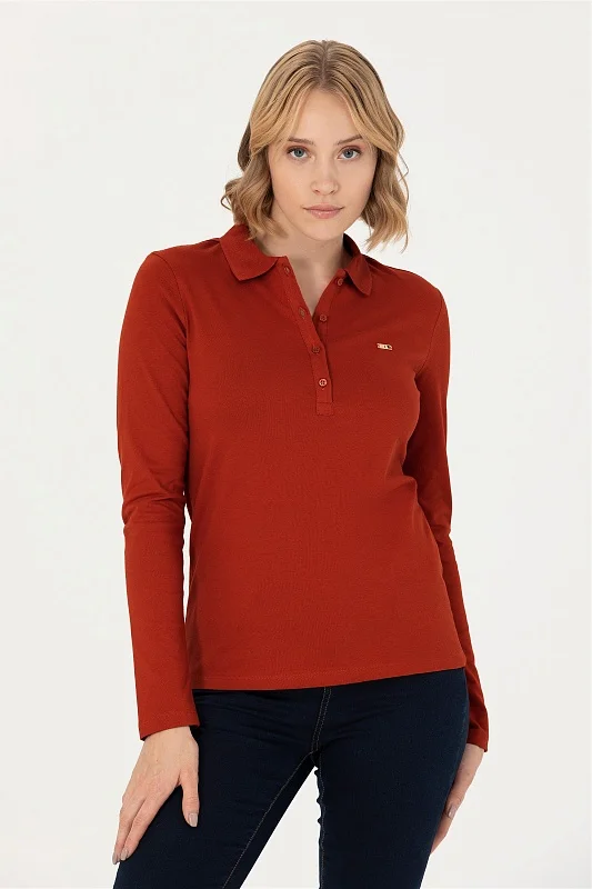 Поло с длинным рукавом из хлопка - G082SZ0820TPG23K-E Толстовка жен. (VR031, XS)