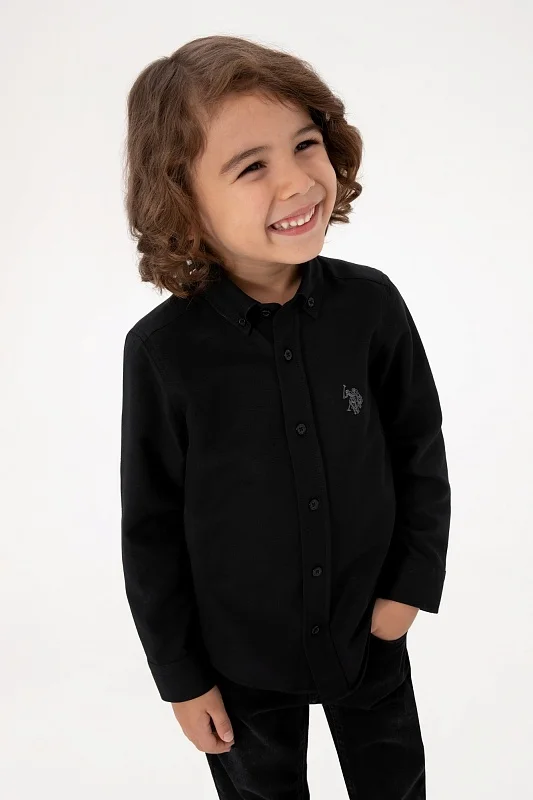 Рубашка хлопковая для мальчиков - G083SZ0040E_METOKIDS25K Сорочка муж. детс. (VR046, 13_14)