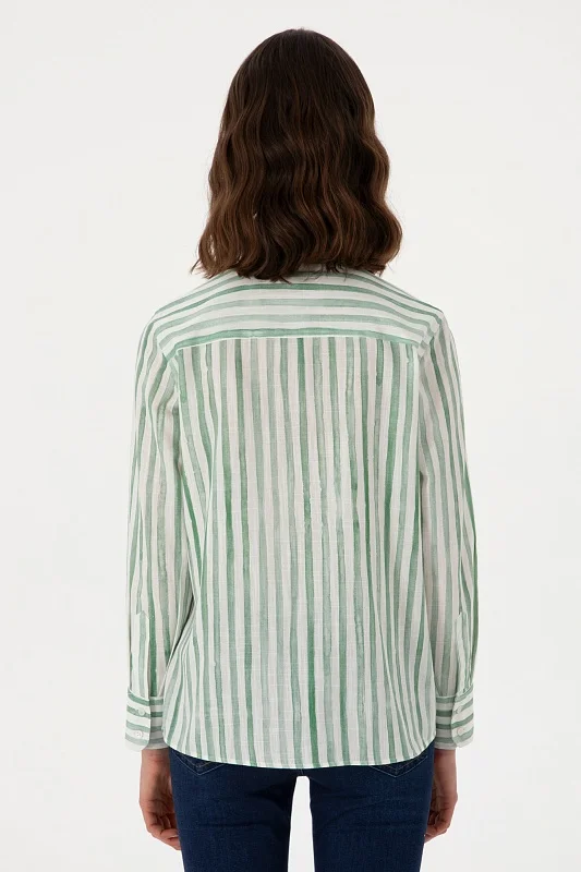 Рубашка из хлопка в полоску прямая - G082SZ0040DUCCI Сорочка жен. (VR054, 36)