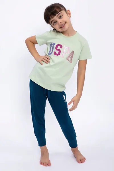 Пижама из хлопка с принтом для девочек - G084SZ0HF0US1040-G Костюм дом. жен. детс. (YESL, 12-18)