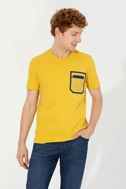 Футболка из хлопка с надписью - G081SZ0110MESH Футболка муж. (VR043, S)
