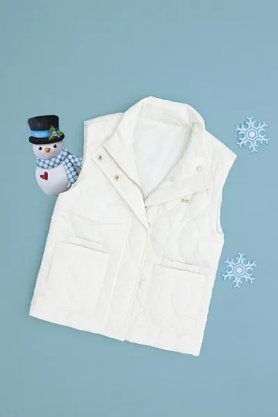 Жилет стеганый без капюшона для девочек - G084SZ0100ANDYKIDS Жилет жен. детс. (VR071, 4_5)
