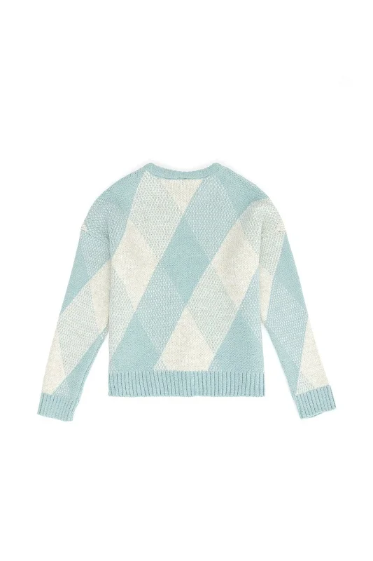 Джемпер трикотажный с узором для девочек - G084SZ0TK0ADELKIDS Кофта жен. детс. (VR090, 4_5)