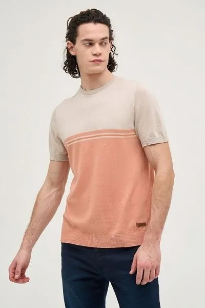Футболка трикотажная из хлопка - G081SZ0TK0RABERTIN-R Кофта муж. (1111, S)