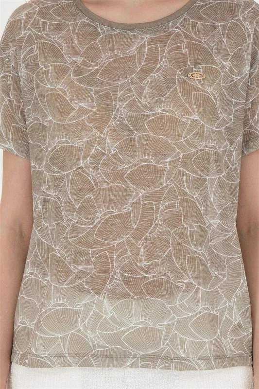 Футболка с узором - G082SZ0110PEKMEZ Футболка жен. (VR027, XS)
