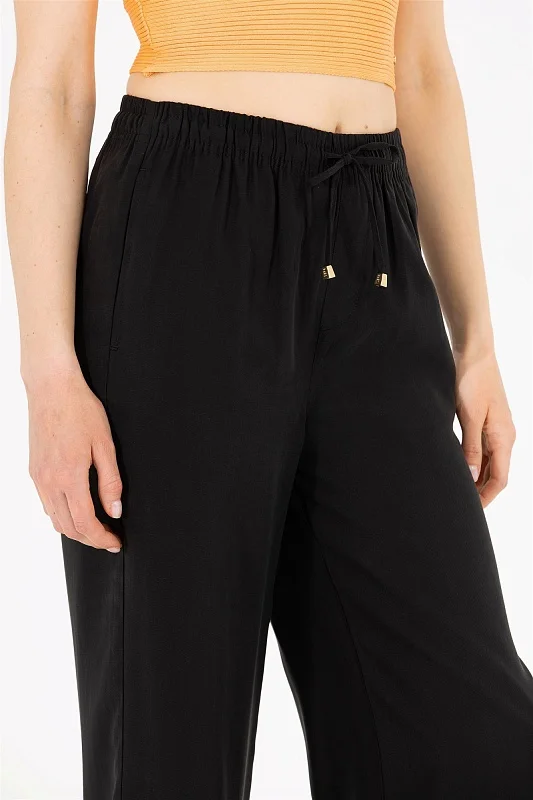 Брюки на кулиске с разрезами широкие - G082SZ0780GAYNO Брюки жен. (VR046, 36)