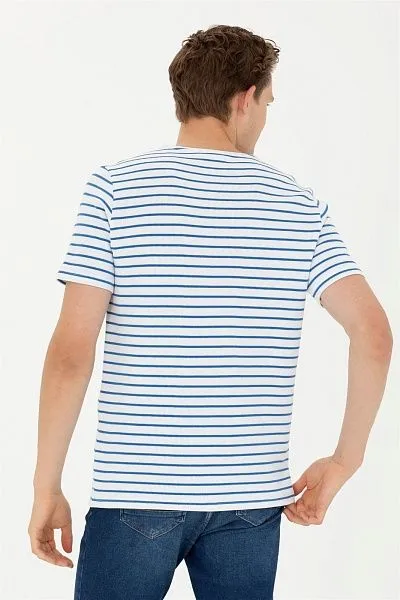 Футболка из хлопка в полоску - G081SZ0110GROS Футболка муж. (VR090, XS)