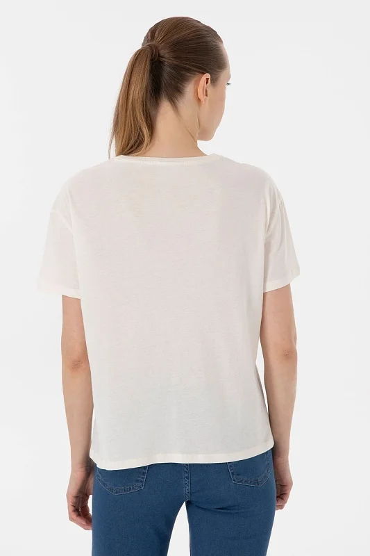 Футболка из хлопка с принтом - G082SZ0110SRETA Футболка жен. (VR071, XS)