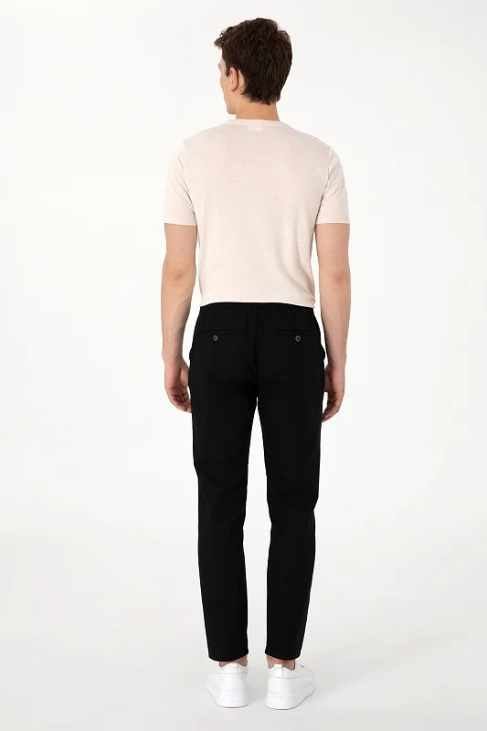 Брюки из хлопка с добавлением льна прямые - G081SZ0780ALLER Брюки муж. (VR046, 33, 32)