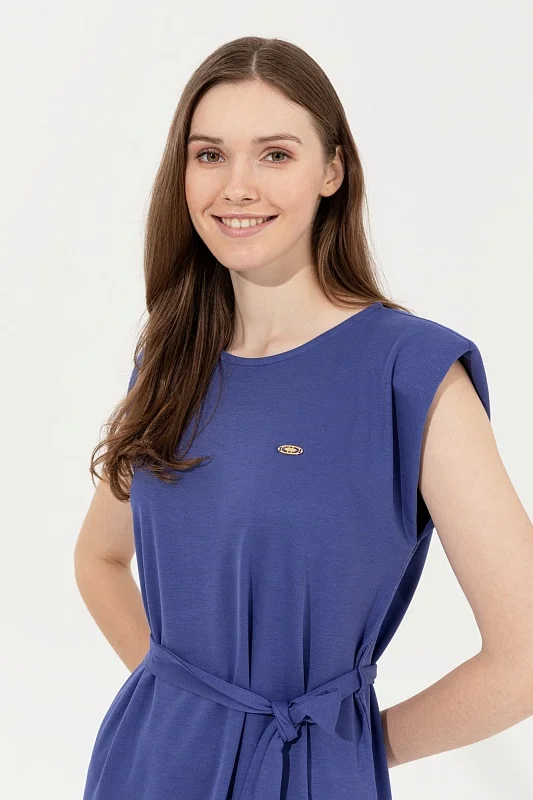 Платье мини из модала с подплечниками - G082SZ0750FAYIK Платье жен. (VR212, L)