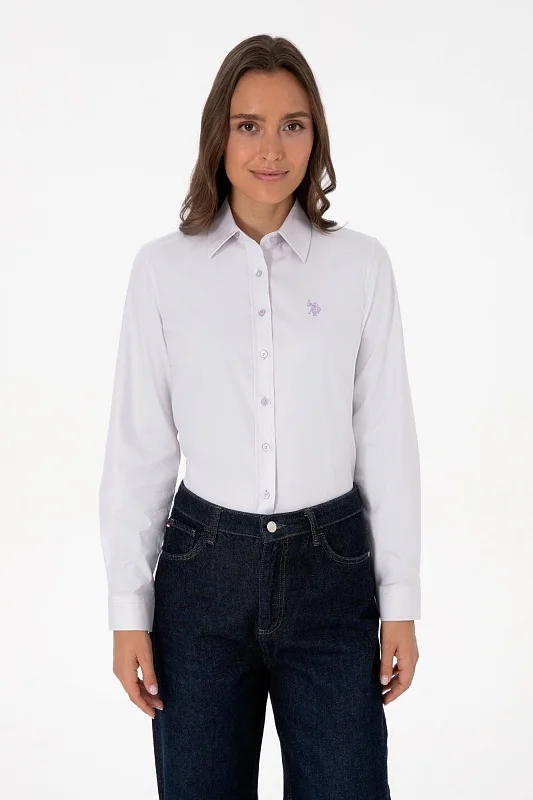 Рубашка из хлопка приталенная - G082SZ0040CRISTA025K Сорочка жен. (VR245, 42)
