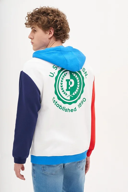 Толстовка на молнии в стиле колор блок - G081SZ0820KASTER_R Толстовка муж. (VR013, S)