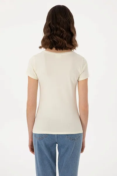Футболка из хлопка с логотипом - G082SZ0110TO25 Футболка жен. (VR071, L)