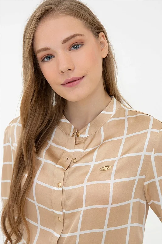 Платье мини из вискозы  в клетку - G082SZ0320DIKEDRESS Платье жен. (VR012, 32)