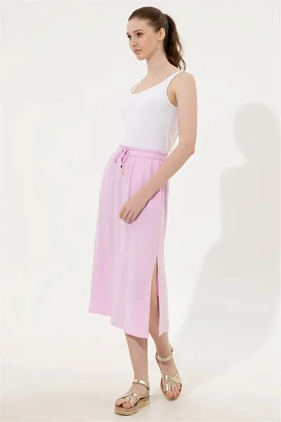 Юбка миди из вискозы на кулиске - G082SZ0980EVELIN Юбка жен. (VR211, 32)