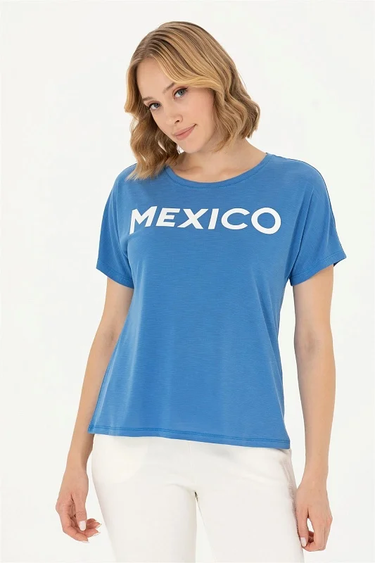 Футболка из модала с принтом - G082SZ0110MEXI-S Футболка жен. (VR045, XS)