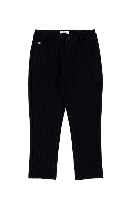Брюки зауженные к низу из жатой ткани для мальчиков - G083SZ0780WAGOKIDS Брюки муж. детс. (VR046, 13_14)