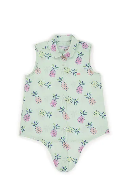 Рубашка без рукавов летняя для девочек - G084SZ0040SEYNO22Y Сорочка жен. детс. (VR090, 3_4)