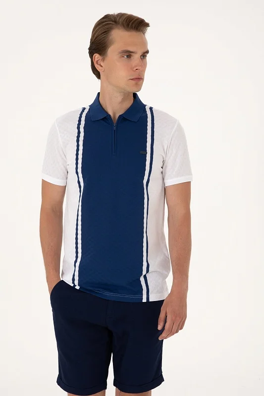 Футболка-поло из хлопка с воротником на молнии - G081SZ0110ZORKAS Футболка муж. (VR013, XS)