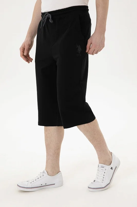 Бермуды спортивные из хлопка с вышитым логотипом - G081SZ0OS0DUSTYIY024 Брюки спорт. муж. (VR046, 2XL)