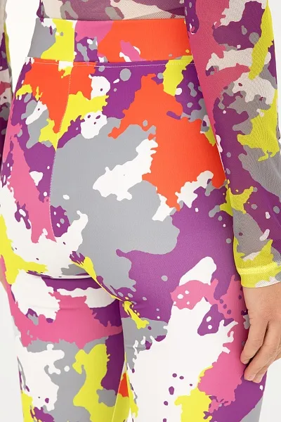 Легинсы с абстрактным принтом - G082SZ0OP0PEOLS-S Брюки спорт. жен. (VR087, XS)